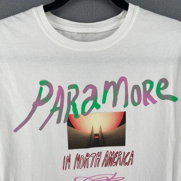 Paramore 2023 North America Tour T Shirt Band Tee S White Music - Picture 6 of 11